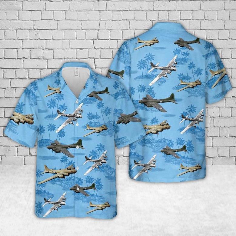 Air Force Hawaiian Shirt, Us Air Force Boeing Flying Fortress In Hawaiian Shirt, Air Force Aloha Shirt