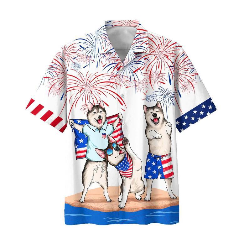 Alaska Hawaiian Shirt For Of July Patriotic, American Independence Day Dog Hawaii Shirt For Men And Women