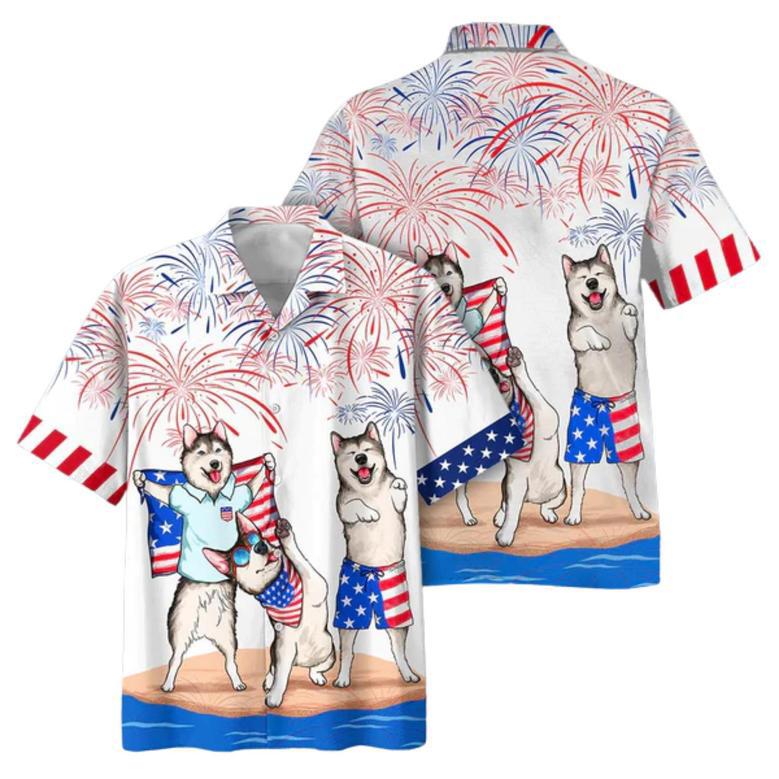 Alaska Hawaiian Shirt - Independence Is Coming, American Dog Aloha Beach Shirt, Dog Hawaii Shirt