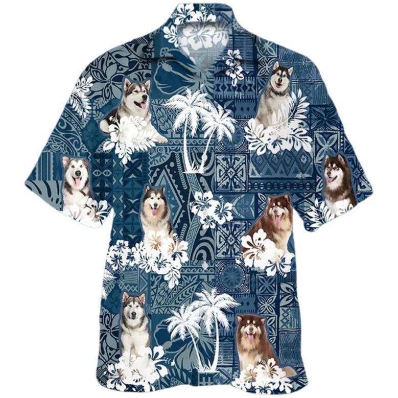 Alaskan Hawaiian Shirt Full Printed Dog Hawaiian Shirts For Travel Summer, Hawaiian Dog Shirt