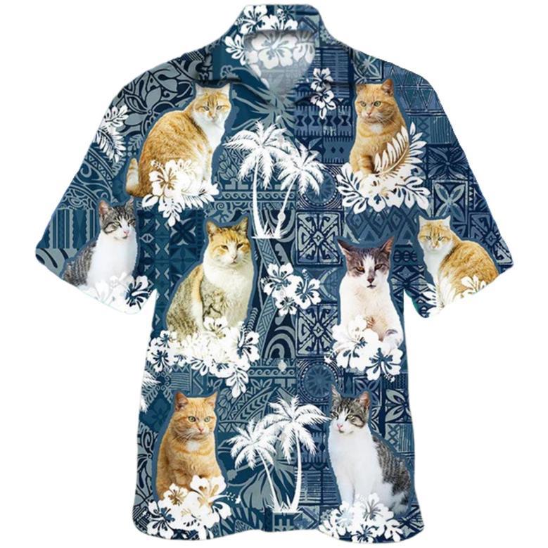 All Over Print Cat Hawaiian Beach Shirt For Men And Woman, Summer Aloha Cat Shirt, Cat Lover Present