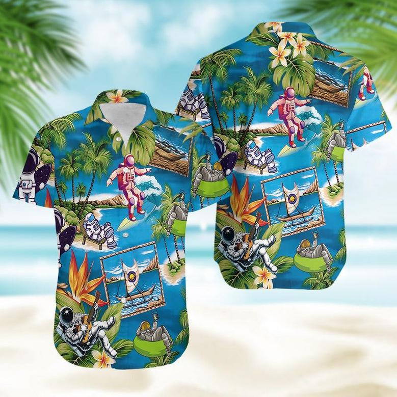 Amazing Astronaut Christmas Hawaiian Aloha Shirts