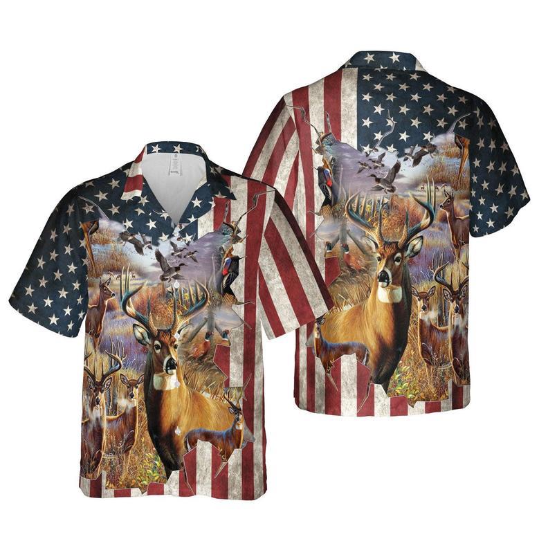 American Deer Hunting Hawaiian Aloha Shirts Gift For Hunter