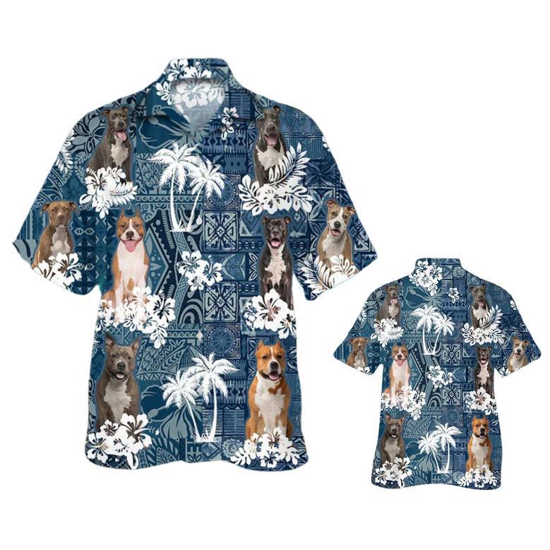 American Staffordshire Terrier Hawaiian Shirt, Aloha Beach Shirts For Dog Lovers, Summer Beach Hawaii Shirt