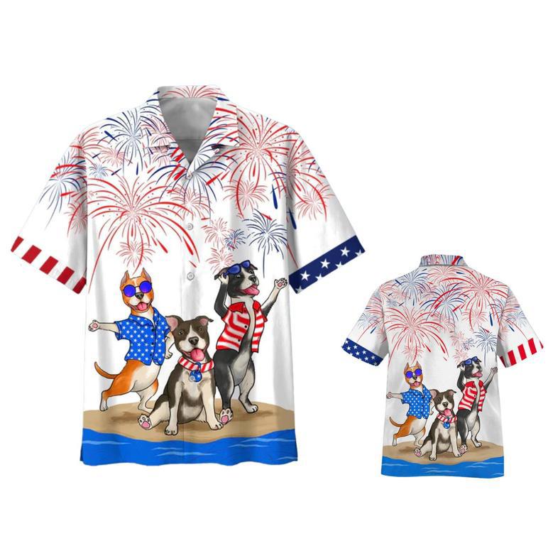 American Staffordshire Terrier Shirts, Independence Day Is Coming Aloha Summer Beach Shirts, American Pride Happy Of July Shirt