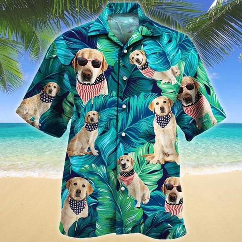 American Style Labrador Retriever Dog Lovers Hawaiian Style For Summer Hawaiian Shirt, Farm Hawaiian Shirt, Farmer Hawaii