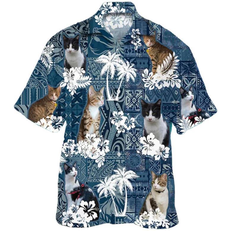 Arabian Mau Hawaiian Shirt For Cat Lovers, Gift For Cat Lover, Summer Aloha Beach Shirts, Cat Hawaiian Shirt