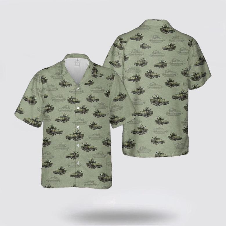 Army Hawaiian Shirt, Us Army Sheridan Tank Hawaiian Shirt