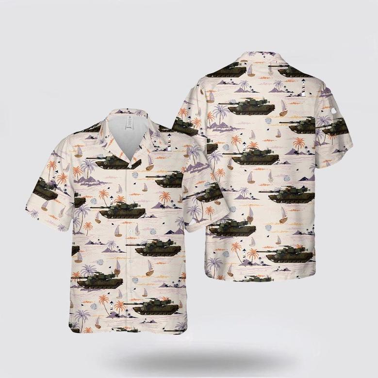 Army Hawaiian Shirt, Us Army Ha Of The Tang Gun Platoon, A Company, 133 Armor, In The Hawaiian Shirt