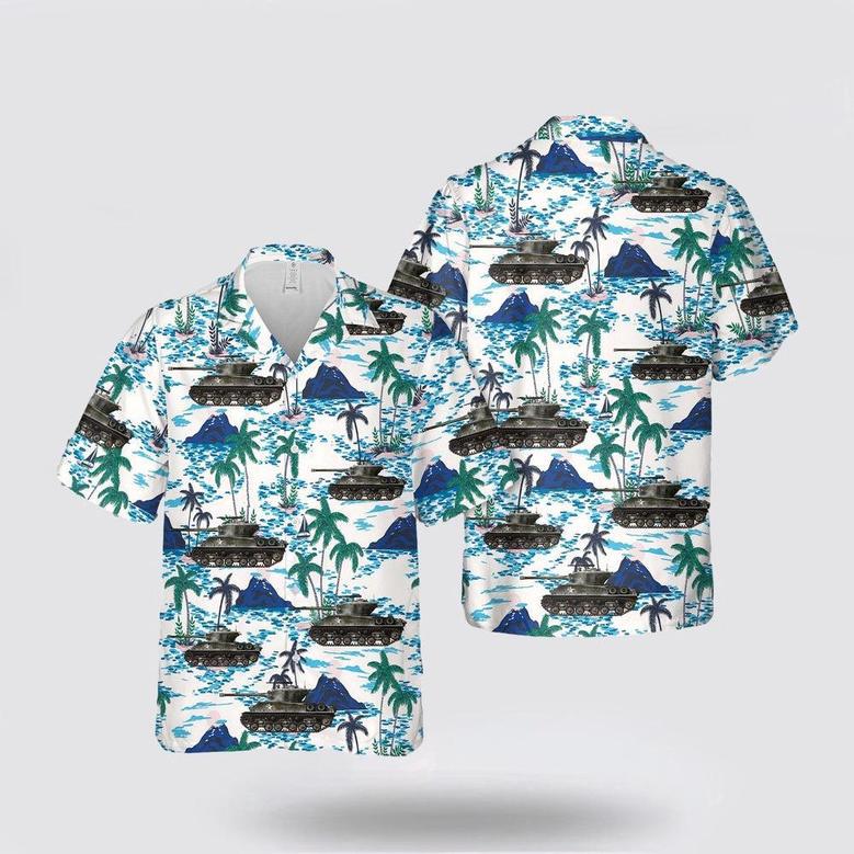 Army Hawaiian Shirt, Us Army Hvss Of The Tank Battalion, Armored Division Hawaiian Shirt