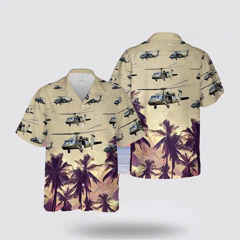 Army Hawaiian Shirt, Us Army Sikorsky Black Hawk Helicopter Hawaiian Shirt