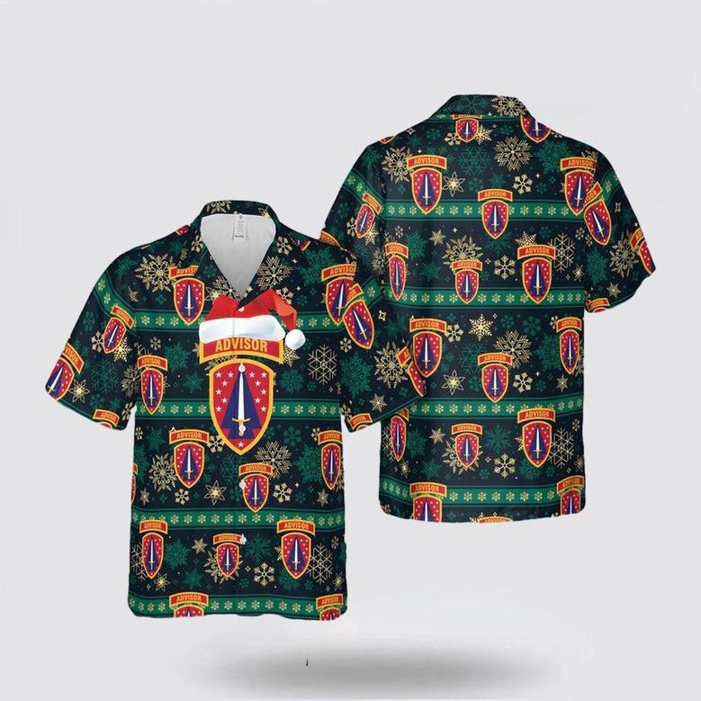 Army Hawaiian Shirt, Us Army Security Force Assistance Brigade Christmas Hawaiian Shirt