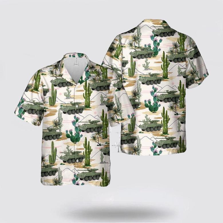 Army Hawaiian Shirt, Stryker Mgs Armored Fighting Vehicle Us Army 2007 Hawaiian Shirt, Military Hawaiian Shirt