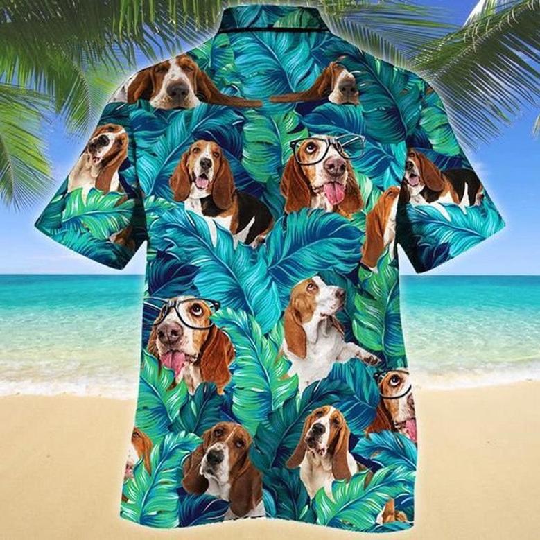 Basset Hound Dog Lovers Hawaiian Style For Summer Hawaiian Shirt, Farm Hawaiian Shirt, Farmer Hawaii