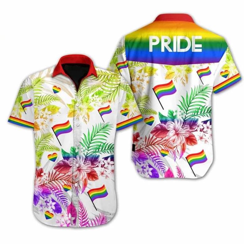 Beach Shirt Lgbt Pride Hawaiian Men Shirt For Lgbt Community, Queer Lgbt, Lgbt History Month