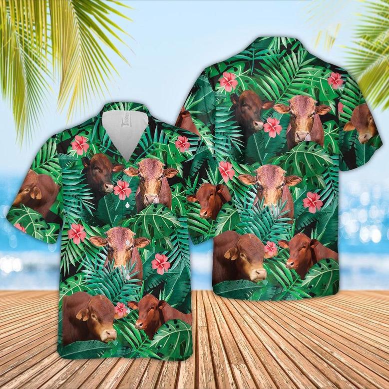 Beefmaster Hawaiian Shirt, Farm Hawaiian Shirt, Farmer Hawaii