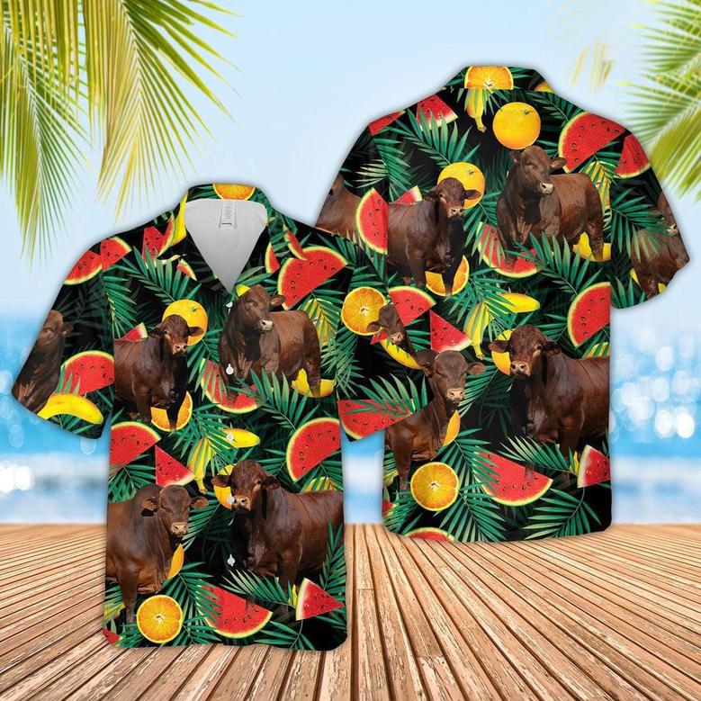 Beefmaster Watermelon Hawaiian Shirt, Farm Hawaiian Shirt, Farmer Hawaii