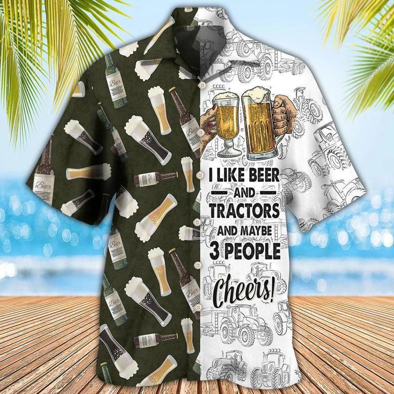 Beer Hawaiian Shirts I Like Beer And Trators And Maybe 3 People Hawaiian Shirt