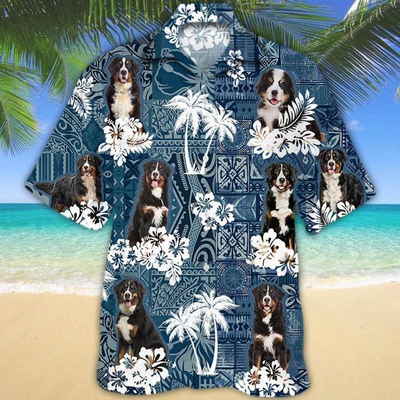 Bernese Mountain Hawaiian Shirt For Dog Lovers, Hawaiian Dog Shirt For Dad, Dog Lovers Gifts