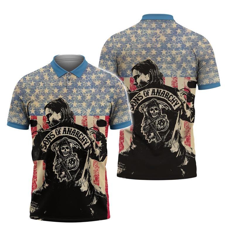 Biker Polo Shirt Outfit For Racing Man