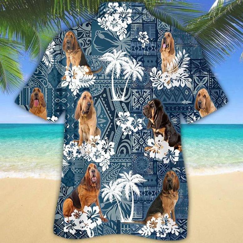 Bloodhound Hawaiian Shirt For Men And Women, Beautiful Full Print Dog On Hawaii Beach Shirts