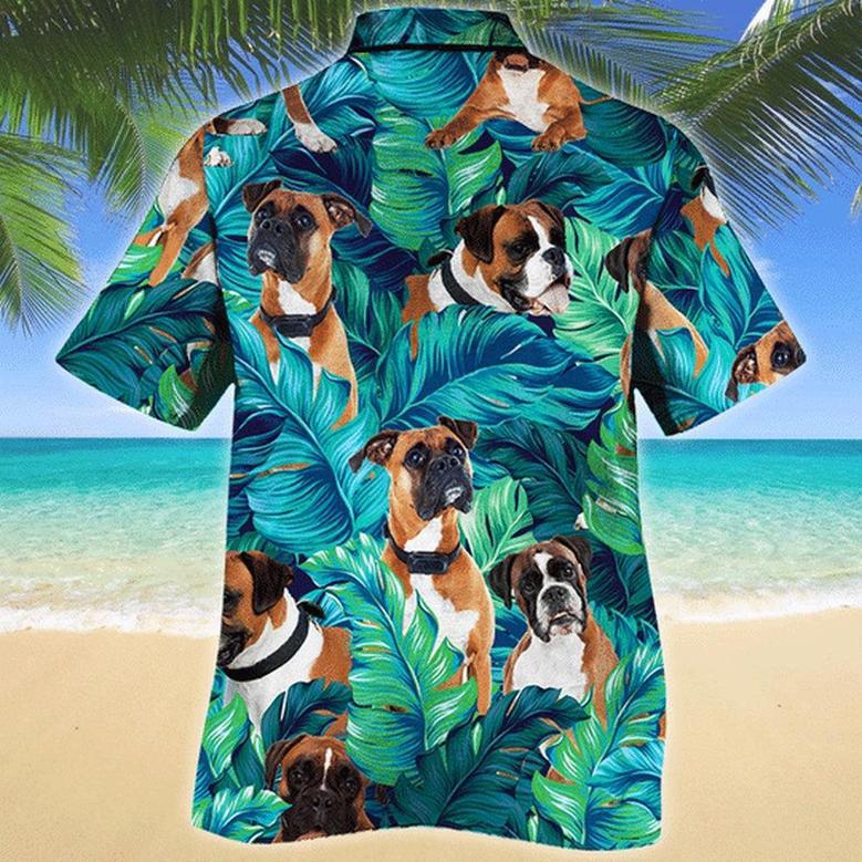 Boxer Dog Lovers Hawaiian Style For Summer Hawaiian Shirt, Farm Hawaiian Shirt, Farmer Hawaii