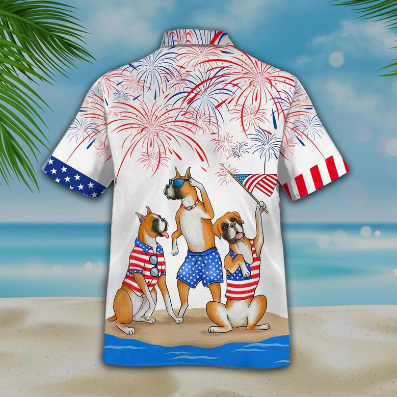 Boxer Full Printed Hawaiian Shirts For Men And Woman, Independence Day Is Coming, Happy Of July Aloha Beach Shirt