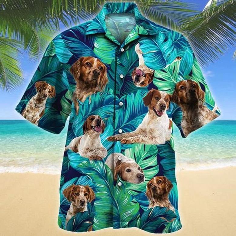 Brittany Dog Lovers Hawaiian Style For Summer Hawaiian Shirt, Farm Hawaiian Shirt, Farmer Hawaii