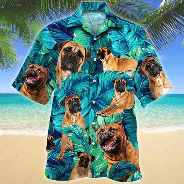 Bullmastiff Dog Lovers Hawaiian Style For Summer Hawaiian Shirt, Farm Hawaiian Shirt, Farmer Hawaii