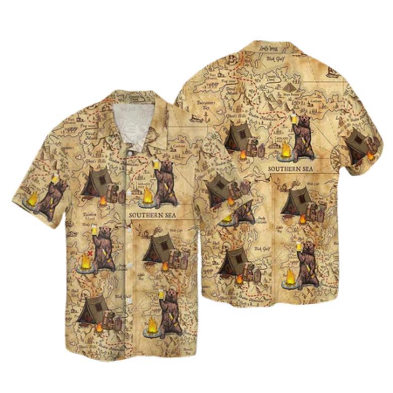 Camping Hawaiian Shirt, Full Printed Hawaii Aloha Shirt For Camping, Camp Hawaiian Shirts