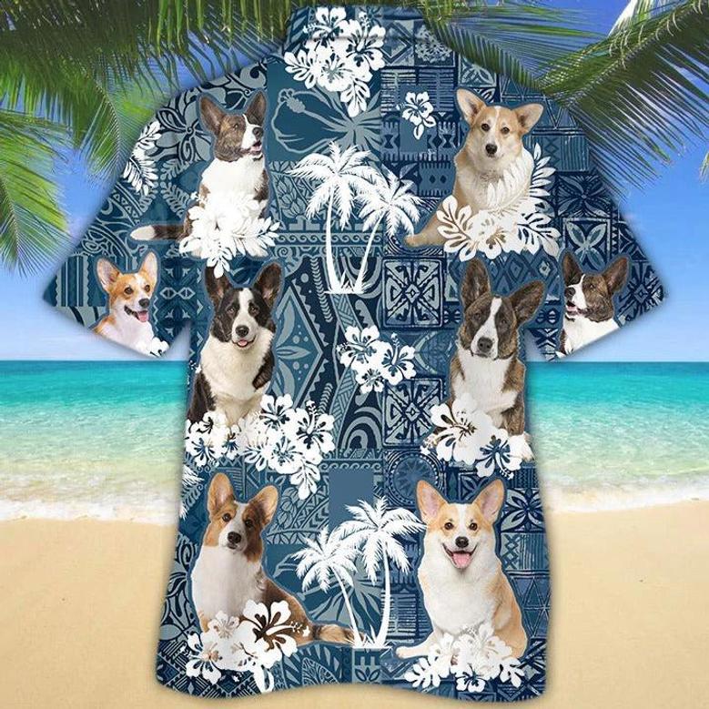 Cardigan Welsh Corgi Hawaiian Shirt, Full Print Dog In Hawaii Shirts For Travel Summer