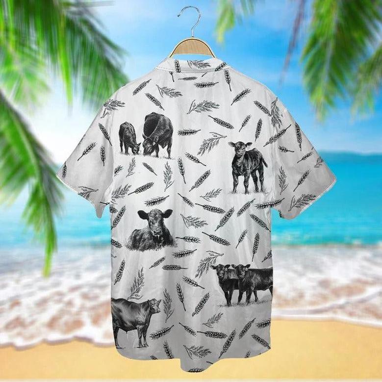 Cattle Pattern - Hawaiian Shirt, Unisex Print Aloha Short Sleeve Casual Shirt, Cow Hawaiian Shirt