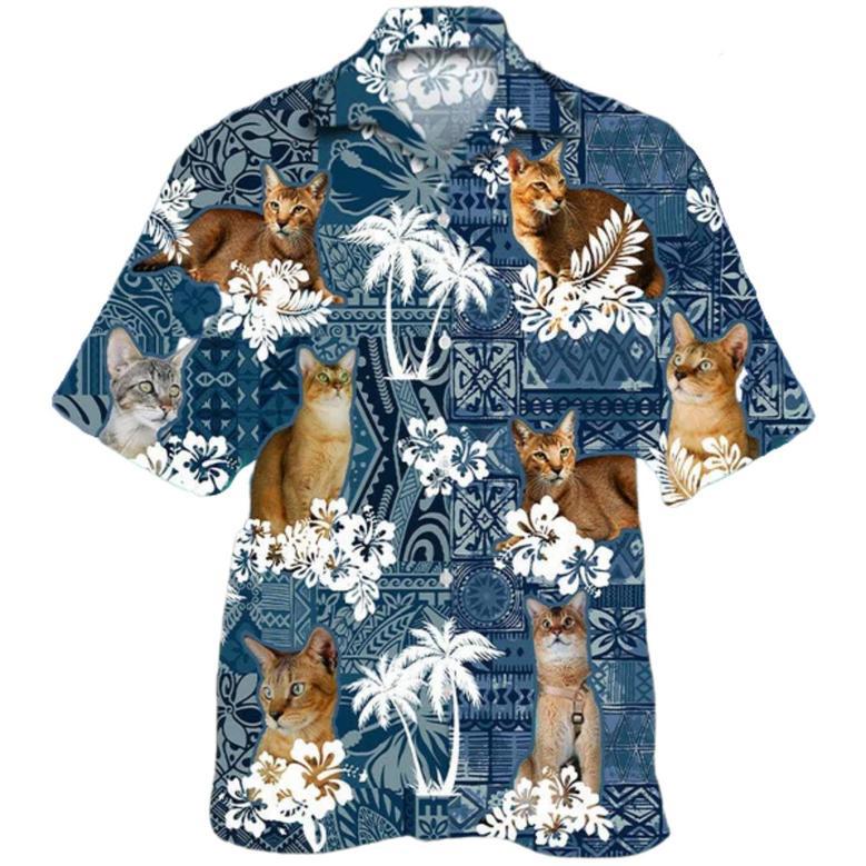 Chausie Hawaiian Shirt For Man And Woman, Aloha Cat Shirts, Full Printed Cat Hawaiian Shirts