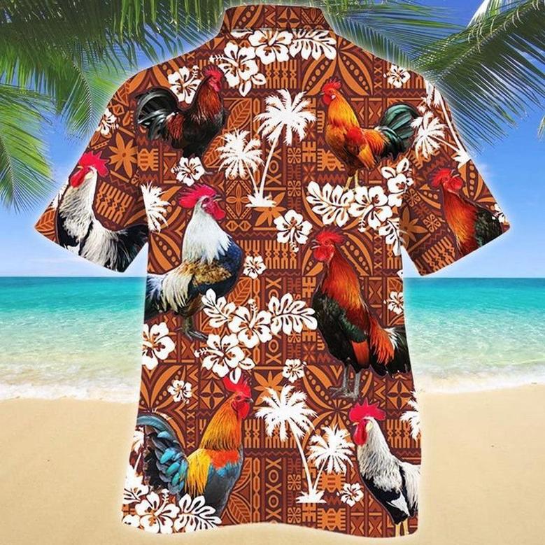 Chicken Red Tribal Hawaiian Shirt, Farm Hawaiian Shirt, Farmer Hawaii