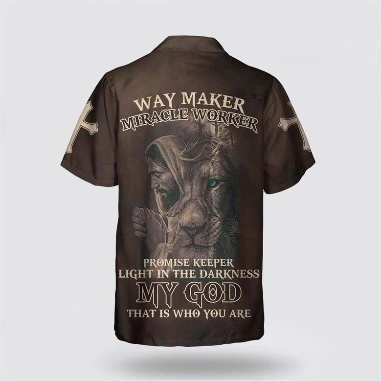 Christian Hawaiian Shirt, Christian Jesus Is My Savior Bible Verse Way Maker My God That Is Who You Are Religion Hawaiian Shirt