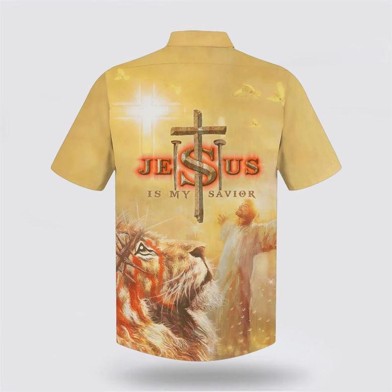 Christian Hawaiian Shirt, Jesus Is My Savior Hawaiian Shirt, Jesus Arms Wide Open Hawaiian Shirts