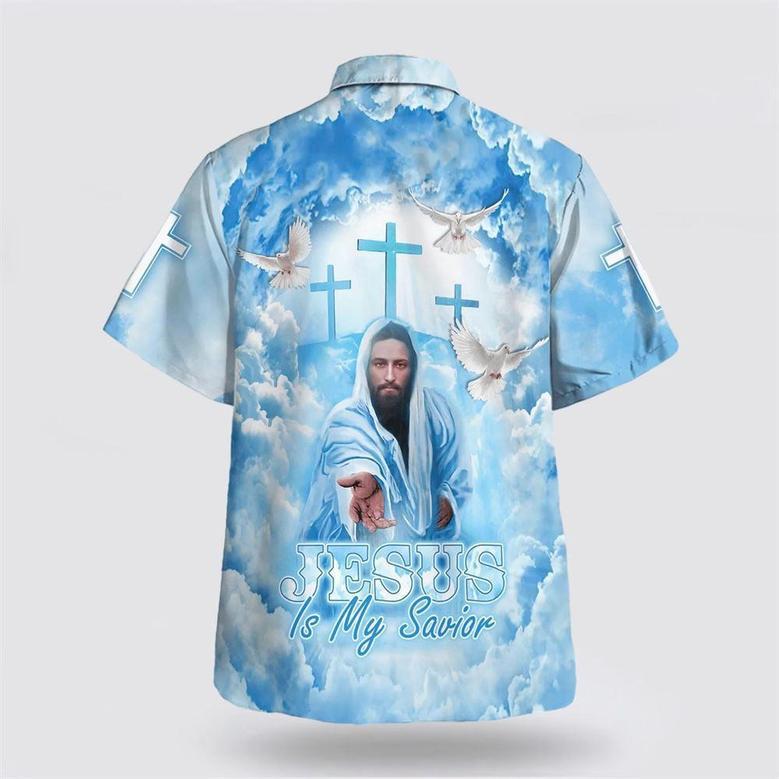 Christian Hawaiian Shirt, Jesus Is My Savior Hand Of God Hawaiian Shirts