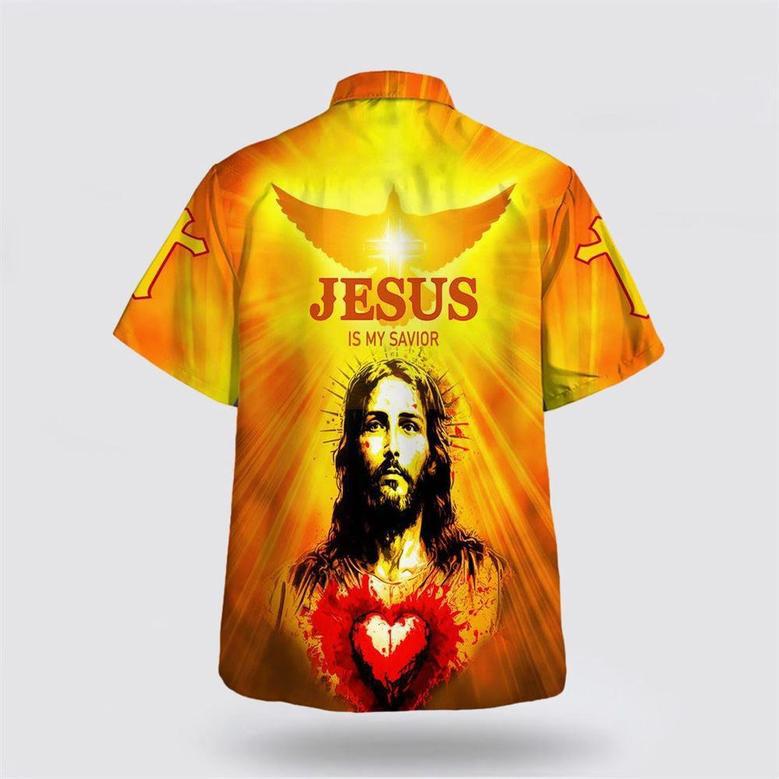 Christian Hawaiian Shirt, Jesus Is My Savior Hawaiian Shirts, Christ Of The Sacred Heart Hawaiian Shirts