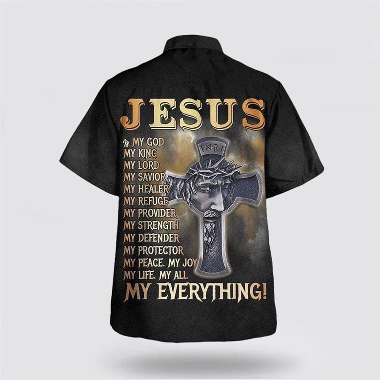 Christian Hawaiian Shirt, Jesus Is My Everything Christian Faith Cross Religious Hawaiian Shirt