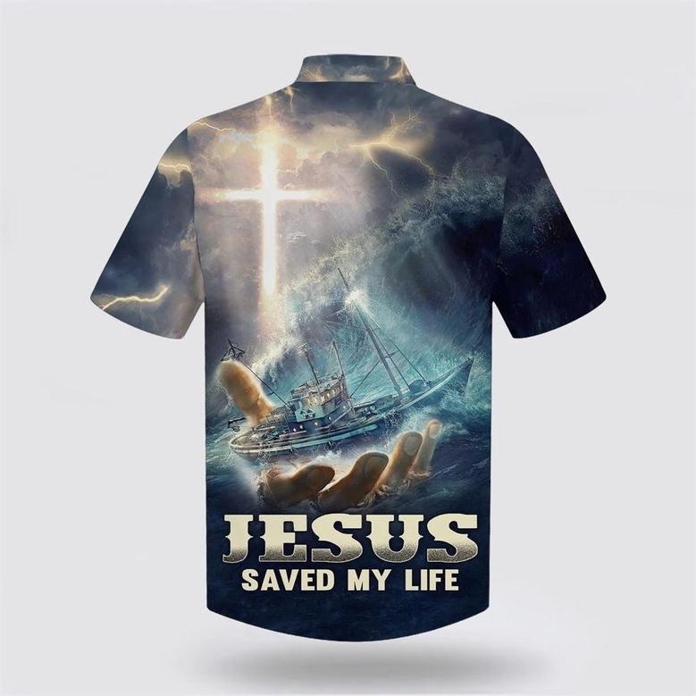 Christian Hawaiian Shirt, Jesus Saved My Life , Religion Aloha Shirts