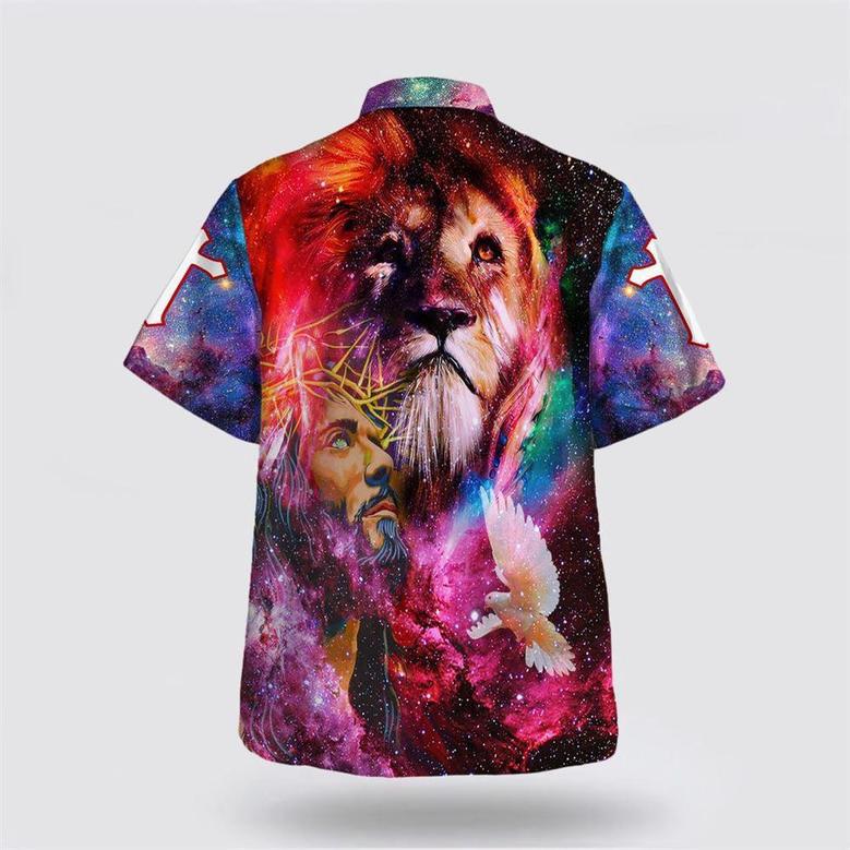 Christian Hawaiian Shirt, Jesus Christ Lion Of Judah Hawaiian Shirts For Men