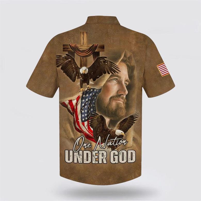 Christian Hawaiian Shirt, Jesus One Nation Under God Hawaiian Shirts