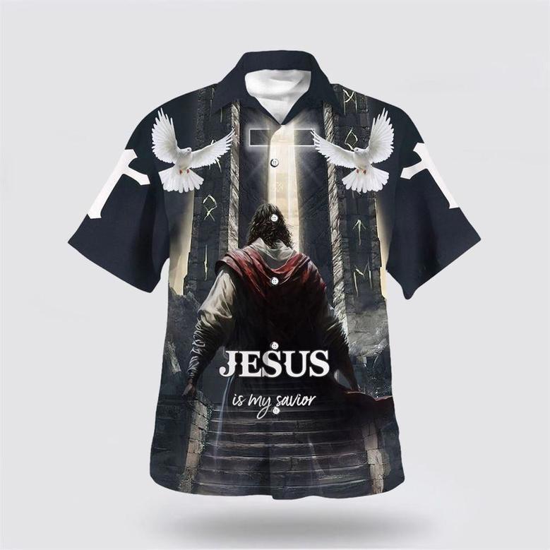 Christian Hawaiian Shirt, Jesus Is My Savior Hawaiian Shirt, Jesus Go To Heaven Hawaiian Shirts