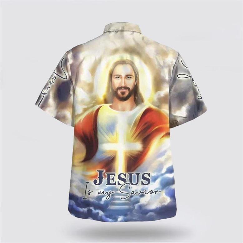 Christian Hawaiian Shirt, Jesus Is My Savior Cross