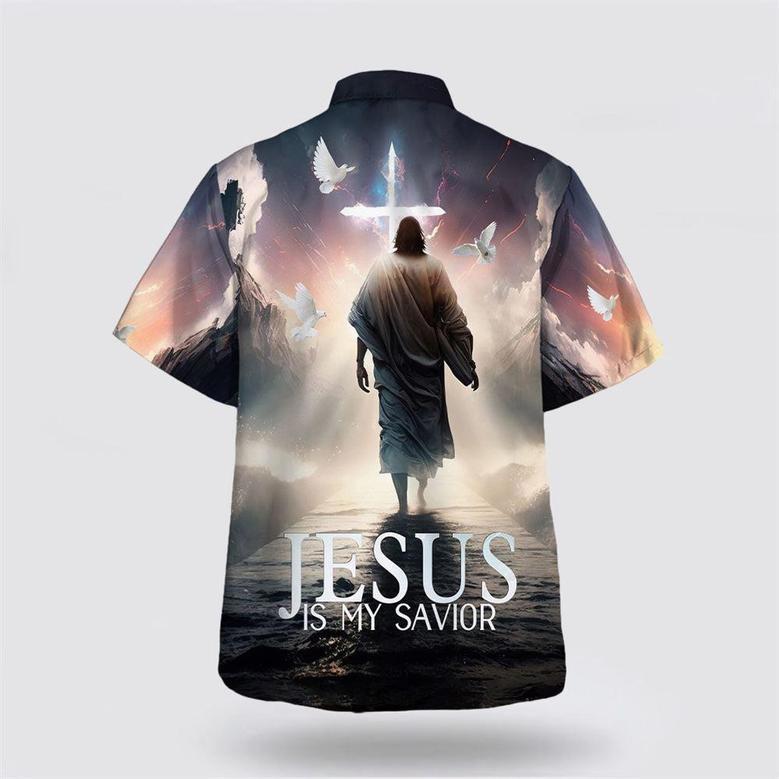 Christian Hawaiian Shirt, Jesus Walk Water Jesus Is My Savior Hawaiian Shirt