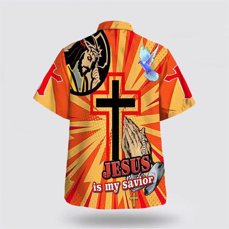 Christian Hawaiian Shirt, Jesus Is My Savior Jesus Pray Cross Hawaiian Shirts