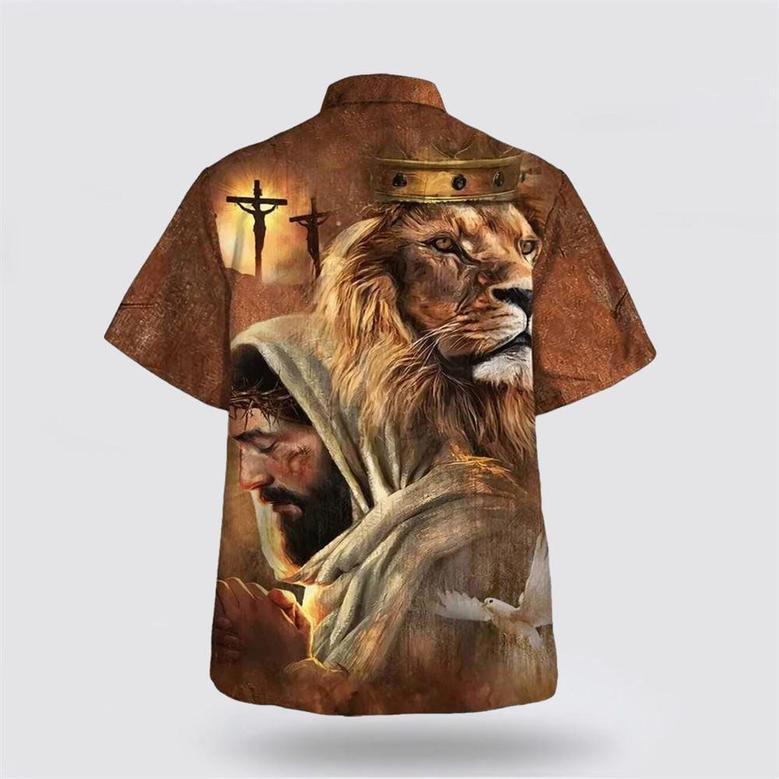 Christian Hawaiian Shirt, Jesus Lion Of Judah Christian Cross Hawaiian Shirt