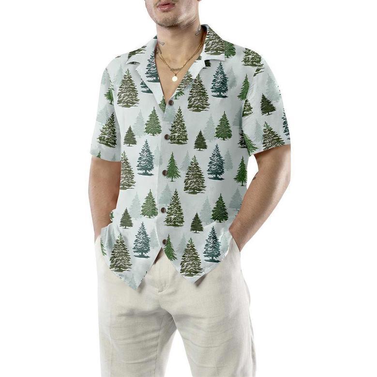 Christmas Tree Pattern Shirt For Men Christmas Hawaiian Shirt, Xmas Hawaiian Shirts