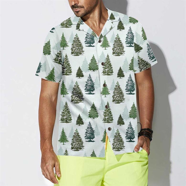 Christmas Tree Pattern Shirt For Men Christmas Hawaiian Shirt, Xmas Hawaiian Shirts