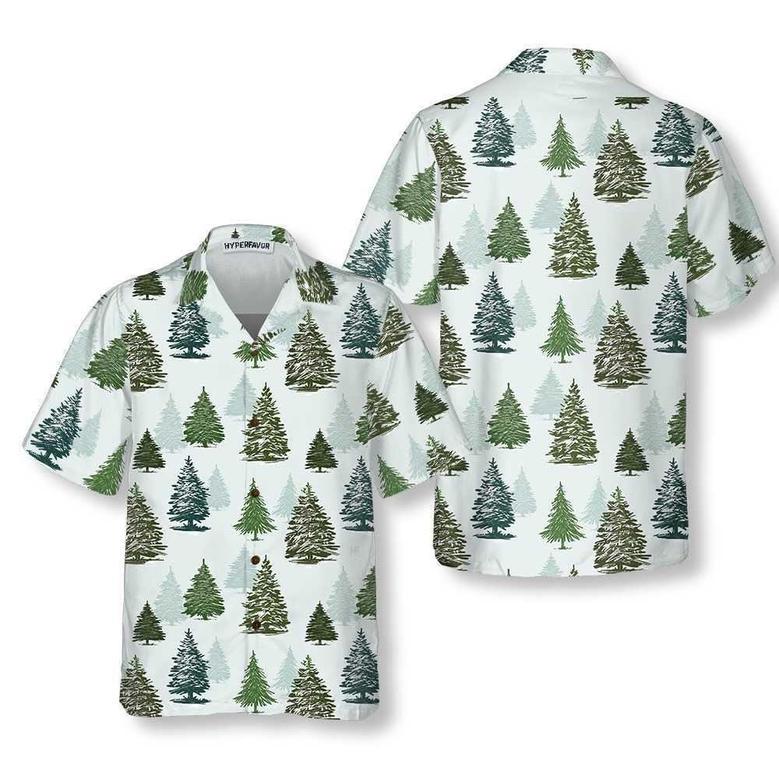 Christmas Tree Pattern Shirt For Men Christmas Hawaiian Shirt, Xmas Hawaiian Shirts